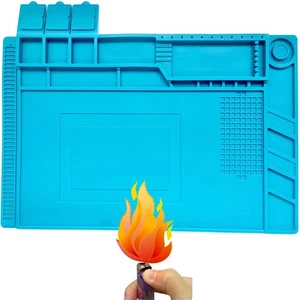 Tappetino da lavoro per saldatura magnetico in silicone resistente al calore 932°F (S-160【17,8 x 11,8"... - Foto 1 di 7