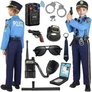 Disfraz de policía para niño, disfraz de oficial de policía para niño con accesorios... - Imagen 1 de 7