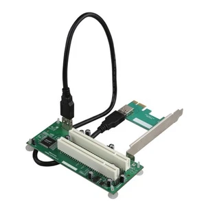 PCIe to Double PCI Converter Card Expansion Card USB 3.0 Add on Cards for - Photo 1/8