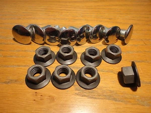 64 - 76 Mopar A B E Body Cuda Road Runner 8 Bumper Bolts & Spinner Washer Nuts - Picture 1 of 1