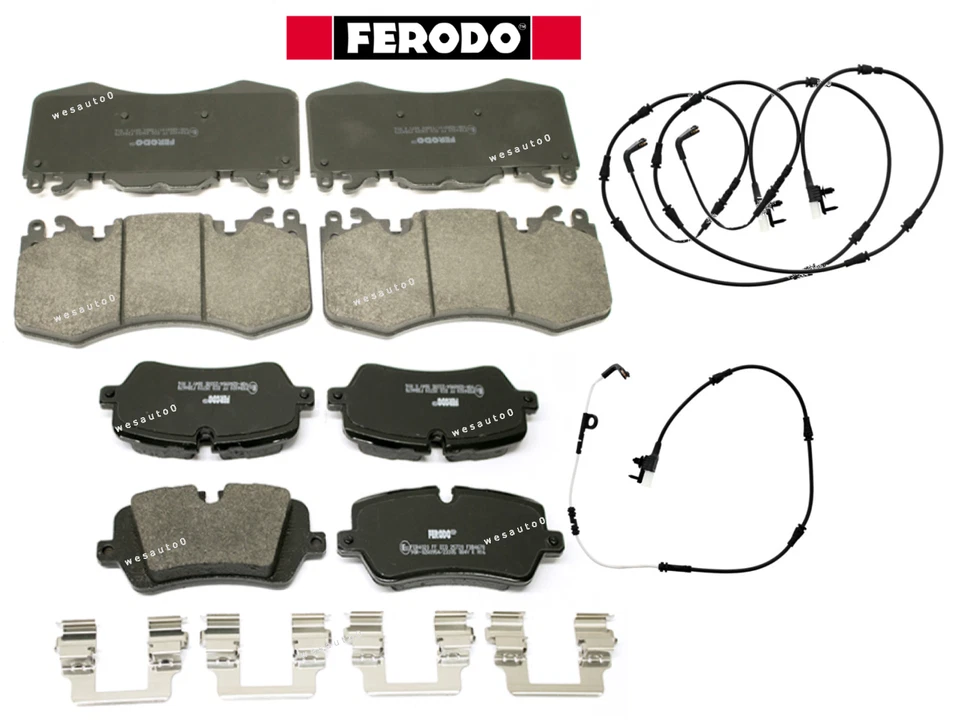 Front & Rear Brake Pad Set +Sensor OES for Range Rover SV Auto Dynamic - Image 1 of 1