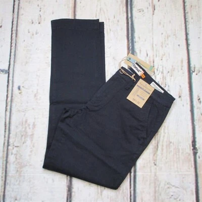 Pantalones chinos rectos clásicos elásticos casuales elásticos azul marino oscuro de 30x32 de colección para hombre Foto 1 de 4