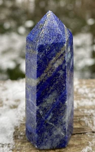Blue Lapis Lazuli  2 1/8" Point  Wand   Communication Protection Truth 29805E - Photo 1 sur 6