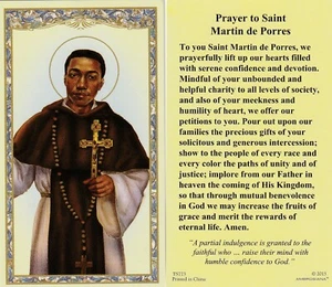*Holy Card~"Prayer To Saint Martin de Porros" (HC30-S4)- - Picture 1 of 3