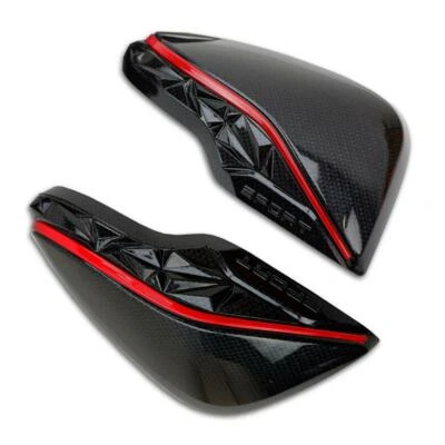 翼侧镜罩红色黑色碳适合丰田 Hilux Revo Fortuner 2016 18 — 第 1/4 张图片