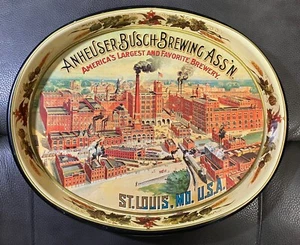 Anheuser-Busch Budweiser Brauen Metall Bier Bar Tablett Set - Kostenloser Versand - Bild 1 von 3
