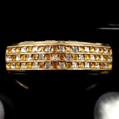 Iced 14k Gold GP Top Tooth Grillz Canary Yellow Mouth Grills For teeth Bling Out - Image 1 of 4