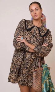 Mini Vestido RIXO Asta Leopardo Talla XL UK 16 - Imagen 1 de 8