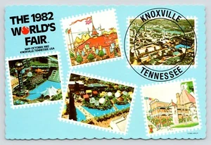 Multi Aerial View 1982 Worlds Fair Knoxville TN Vintage Unposted Postcard - Picture 1 of 2