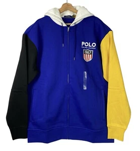 Polo Ralph Lauren Color Block 1967 Escudo Logo Cremallera Completa Sudadera con Capucha Para Hombre Talla XLT - Imagen 1 de 6