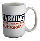Warning Photography Mug Photo Camera Len Model Fashion Video 15oz Large Cup Gift