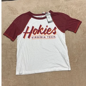 Captivating Virginia Tech Hokies Raglan Tee Shirt NWT Small - Picture 1 of 3