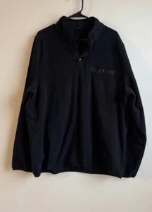 32 Degrees Heat Sweater Mens XL Black Fleece 1/4 Snap Pullover - Picture 1 of 11