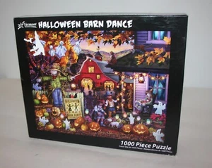 Rompecabezas Vermont Christmas Co 1000 piezas Halloween baile de granero 30X24 #VC1040 - Imagen 1 de 8