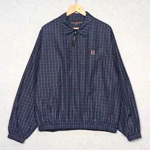 Chaqueta de golf Tommy Hilfiger a cuadros para hombre talla grande forrada en malla 1/4 cremallera cortavientos - Imagen 1 de 11