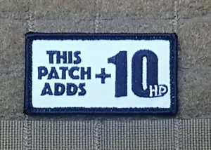 Gamer's DnD hit points airsoft gelsoft day pack Morale Patch - Plus 10 HP - Bild 1 von 2