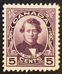 Stamps Canada Mint: #146 5c violet Thomas D'Arcy McGee single VF MLH - Picture 1 of 1