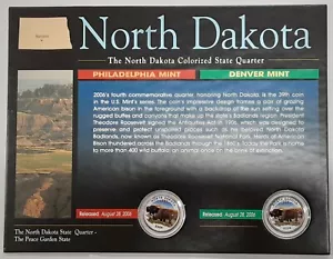 (2) 2006 North Dakota Colorato State Quarter P&D-BU-con scheda display colorata - Foto 1 di 2