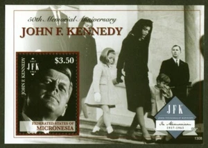 Micronesia Sc# 1013, John F. Kennedy 50th Anniv. Memorial S/S, VF MNH, No Faults - Picture 1 of 1