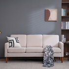 Modern 3 Seat Sofa Accent Armchair Fabric Upholstered Living Room Leisure Chair