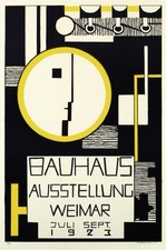 Bauhaus Ausstellung Weimer 1923 Poster Fine Art Lithograph Rudolf Baschant S2