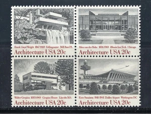 Bloque de estampillas postales de Estados Unidos 2019 - 2022 * Arquitectura * MNH   - Imagen 1 de 1