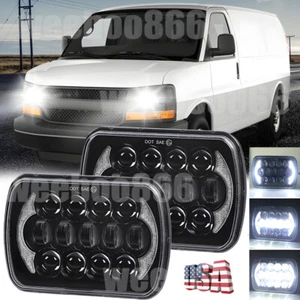 Faros LED 2x6" 5x7" para Chevy Express 3500 2500 para GMC Savana 1500 Van - Imagen 1 de 9