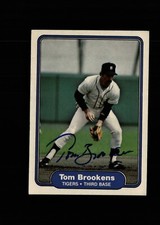 Tom Brookens Tigers 1982 Fleer authentic autographed card