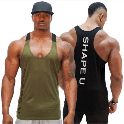 Herren Sport Fitness Tank Top Gym Muskelshirt Bodybuilding T-Shirt Unterhemd - Bild 1 von 4