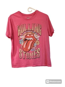 The Rolling Stones Sz M 8-10 Women's Short Sleeve Tshirt Uk Tour 1971 - Picture 1 of 6