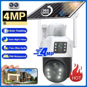 Solar Camaras De Seguridad Wifi Inalambrica Vision Nocturna Audio Para Exterior - Picture 1 of 15