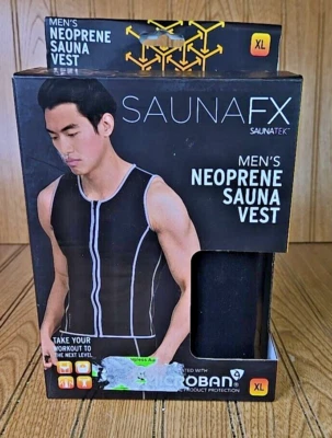SaunaFX Men's Neoprene Sauna Vest with Microban Size XL - Image 1 of 4