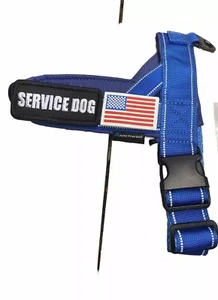 No Pull Dog Harness Two Patches,Quick Fit Escape Proof Blue Small - Picture 1 of 8