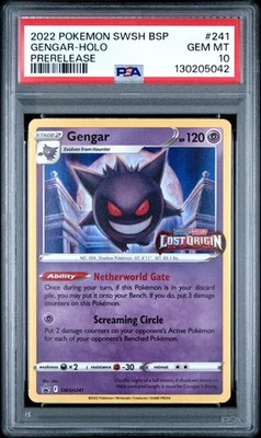 2022 Pokemon Sword & Shield BSP Gengar Holo Prerelease #241 PSA 10 Gem Mint - Image 1 of 2