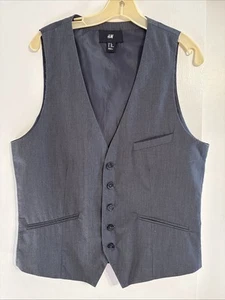 H&M Men’s Vest Dark Gray Size 40R - Picture 1 of 4