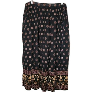 Vintage Maxi Skirt Beaded BOHO Gypsy Witchy Feminine Dark Fairy Hipster Sz M - Picture 1 of 6