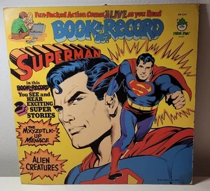 SUPERMAN Mxyzptlk Up Menace Alien Creatures *EX++* Vinyl Record & Book (BR-520) - Picture 1 of 13