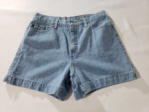 Vintage High Sierra Denim Jean Shorts Women 14 Light Wash 90s Y2K - Picture 1 of 6