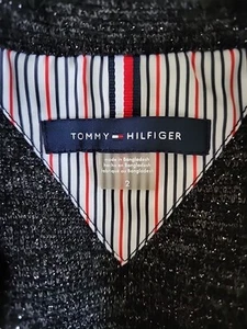 Vintage Tommy Hilfiger Gray Black Silver Blazer Women’s Sz Small  Shoul Pads NWT - Picture 1 of 9