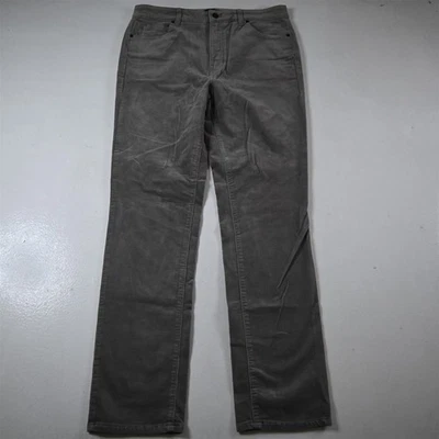 Pantalones para mujer Talbots 10 gris pana cintura alta pierna recta 5 bolsillos Foto 1 de 4