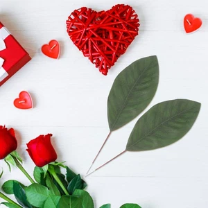  10 piezas hojas de imitación para manualidades decoración verde verde artificial - Imagen 1 de 12