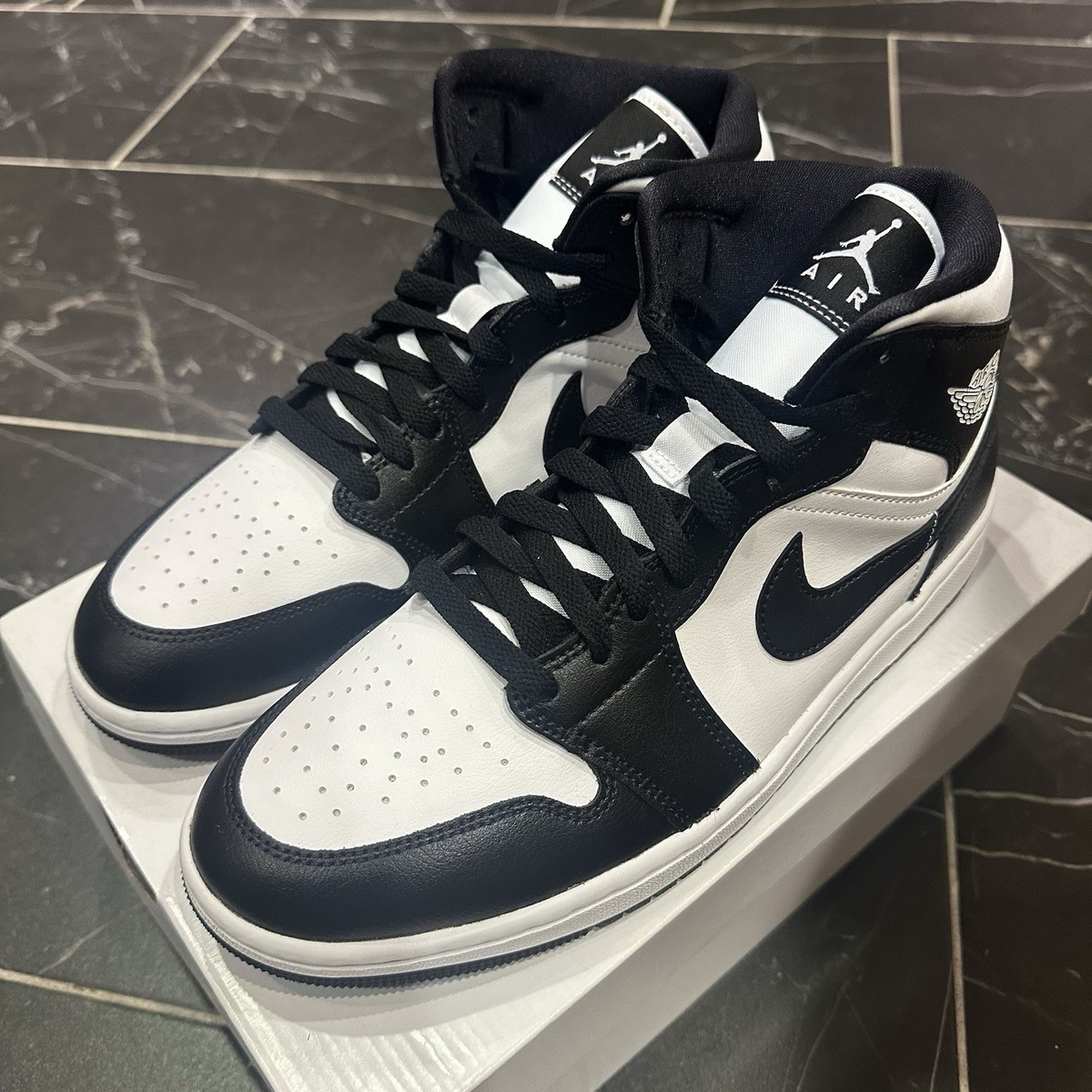 Jordan 1 Mid White Black W for sale | eBay Jordan 1 Mid White Black W for sale | eBay