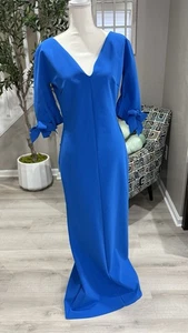 Maxi Vestido Chiara Boni La Petite Robe Italia Azul Vibrante Talla 14 - Imagen 1 de 12