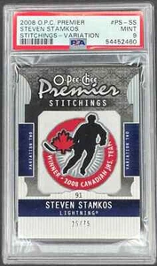 2008 O.P.C. Premier Steven Stamkos Stitchings - Variations #PS-SS 25/75 - Picture 1 of 2