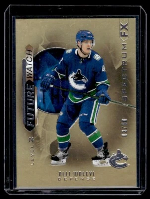 2020-21 SP Authentic Spectrum FX Gold Olli Juolevi Rookie 03/50 Vancouver - Image 1 of 2
