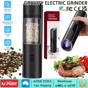 Electric and Mill Grinder LED Pepper Battery Gravity Salt Automatic Operated AU - Picture 1 of 12