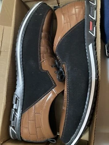 Gatsby Oxford Derby Orthopedic Leather Men's Shoes US Size 13 EU 47, Brown/Black - Picture 1 of 3