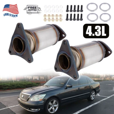 Both Front Catalytic Converters for Lexus LS430 GS430 SC430 4.3L 2001-2010 EPA Foto 1 de 4