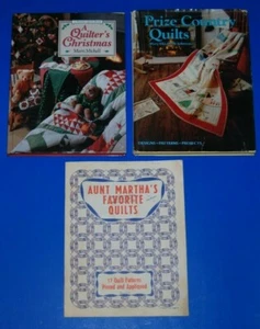 3 Prize Country Quilts +A Quilters Christmas +Aunt Martha's Favorite Quilt Books - Picture 1 of 11