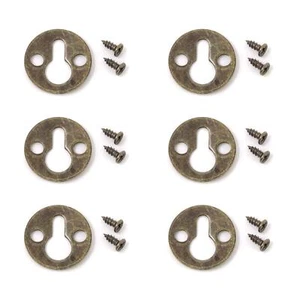 50 Stück 25 mm Metall Rund Schlüsselloch Aufhänger Hardware für Foto Bilderrahmen - Bild 1 von 5